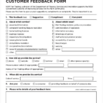 Customer Feedback Form Templates 13 Free Xlsx Docs PDF Samples