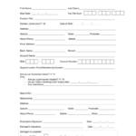 Employee Bank Details Form Template