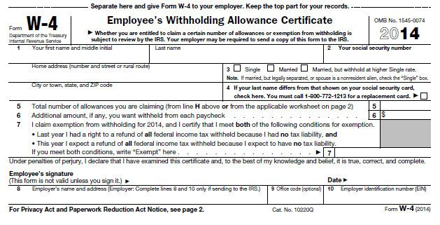 Fillable W 4 Form Irs W 4 Form 2019 Printable In 2020 Employee Tax 