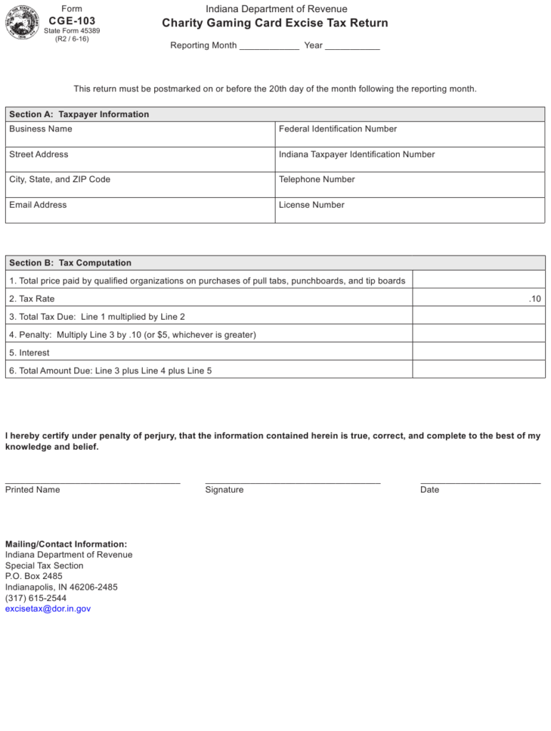 Form CGE 103 State Form 45389 Download Fillable PDF Or Fill Online 