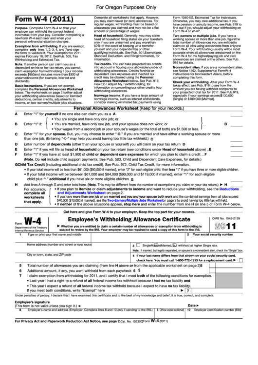 Oregon Employee Withholding Form 2022 2023