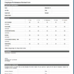 Free Printable Employee Performance Review Form Templateral