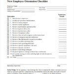 New Employee Onboarding Checklist Template Business