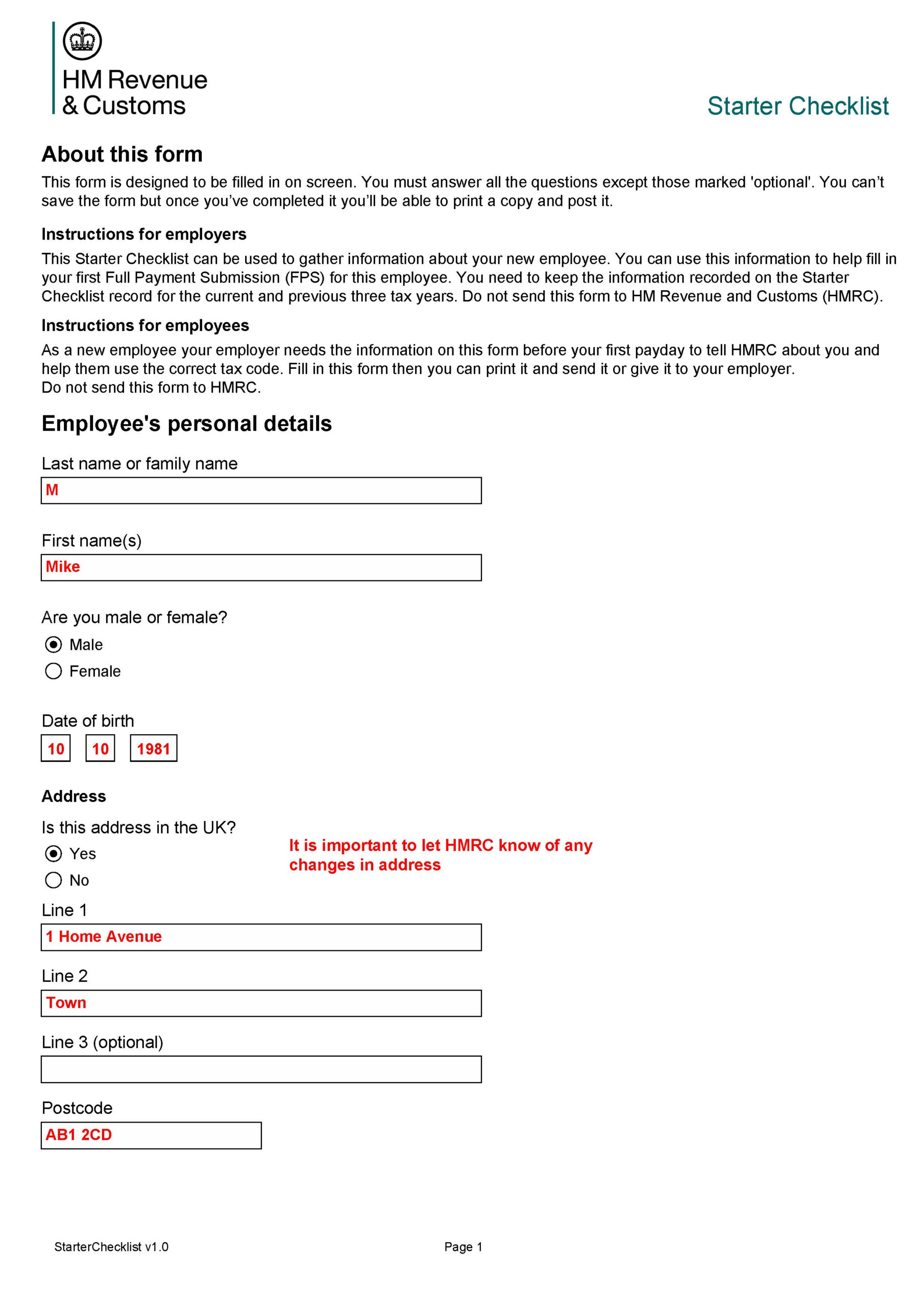 Pay As You Earn PAYE Form Starter Checklist Low Incomes Tax Pay As You Earn PAYE Form Starter Checklist Low Incomes Tax