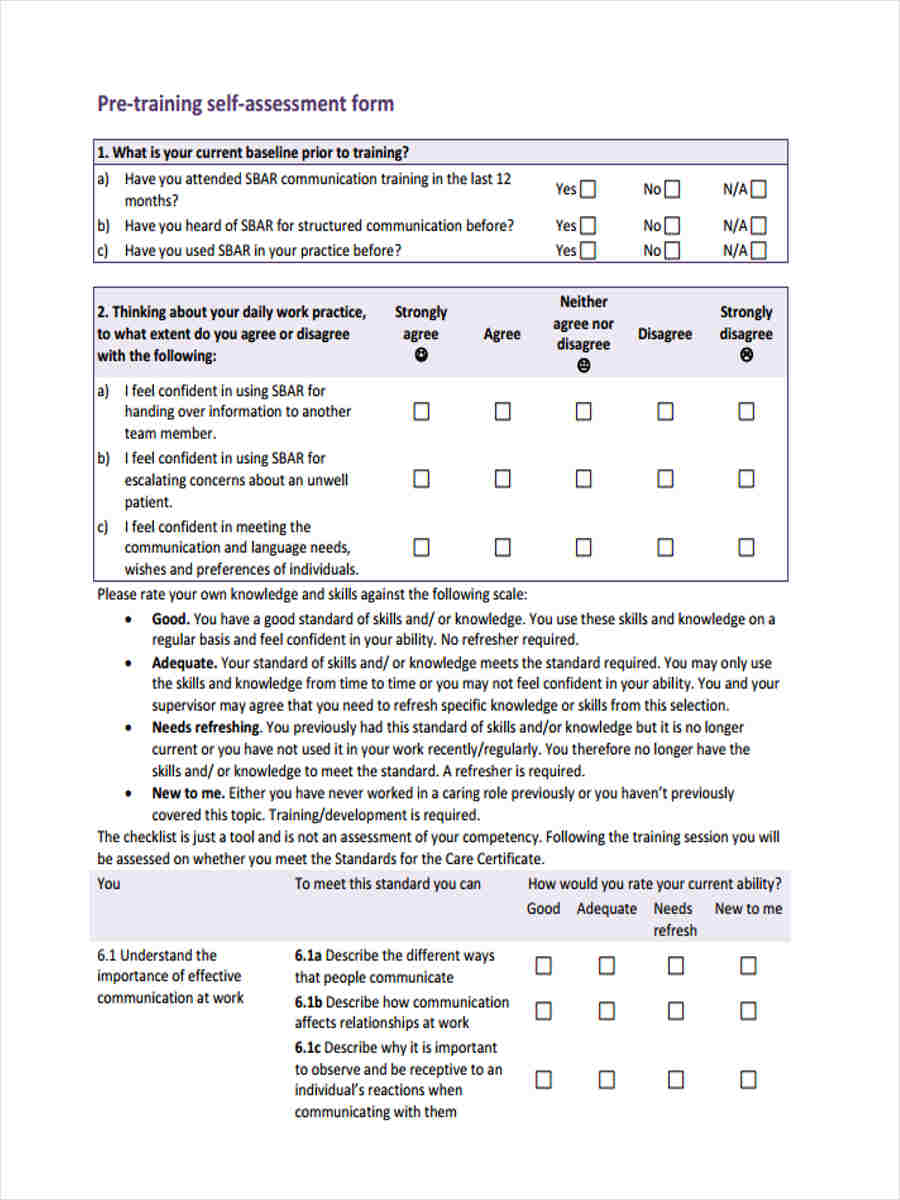 FREE 12 Training Assessment Forms In PDF FREE 12 Training Assessment Forms In PDF