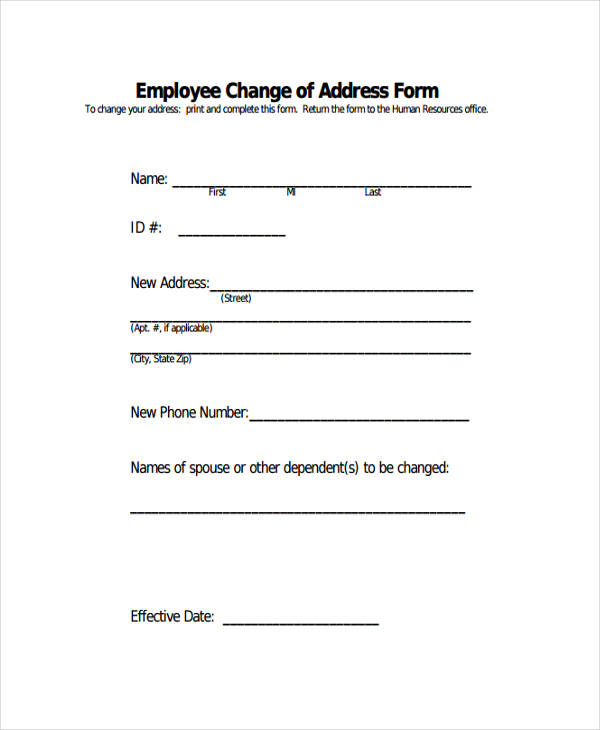 FREE 32 Change Forms In PDF MS Word Excel FREE 32 Change Forms In PDF MS Word Excel