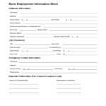 FREE 9 Employee Information Forms In PDF MS Word