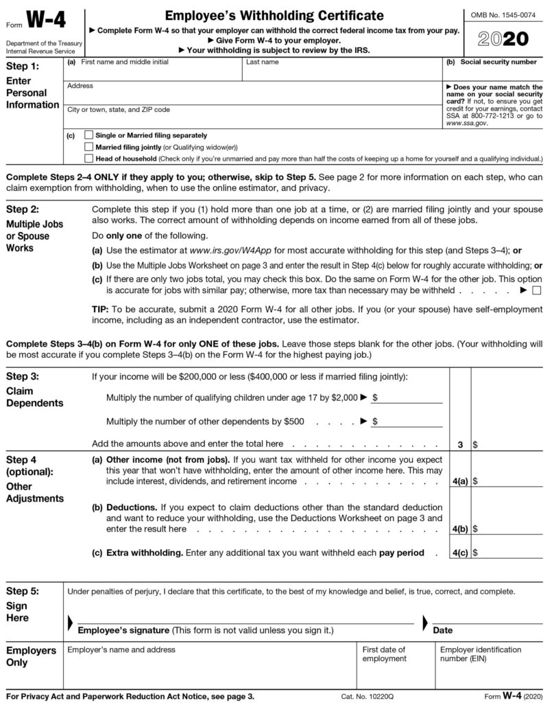 Kentucky Tax Withholding Form 2020 TAXW