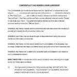 34 Word Confidentiality Agreement Templates Free Download Free