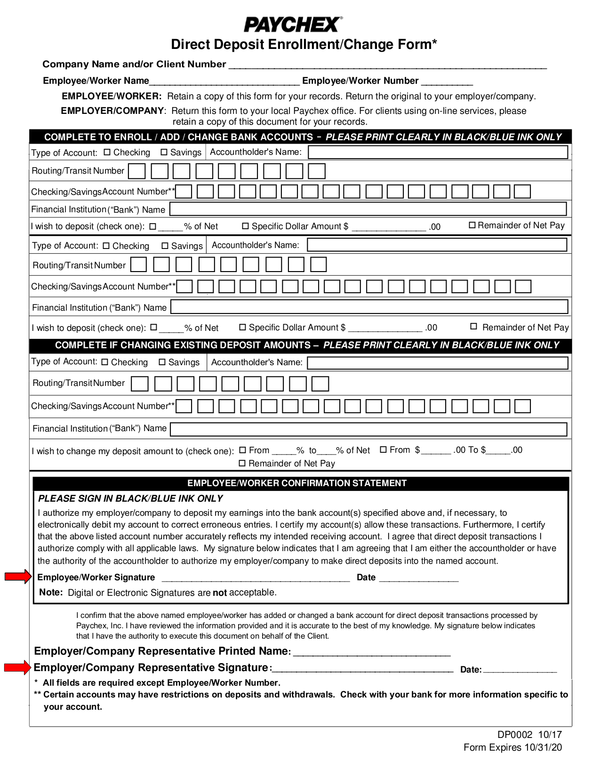 Fill Free Fillable Paychex PDF Forms Fill Free Fillable Paychex PDF Forms