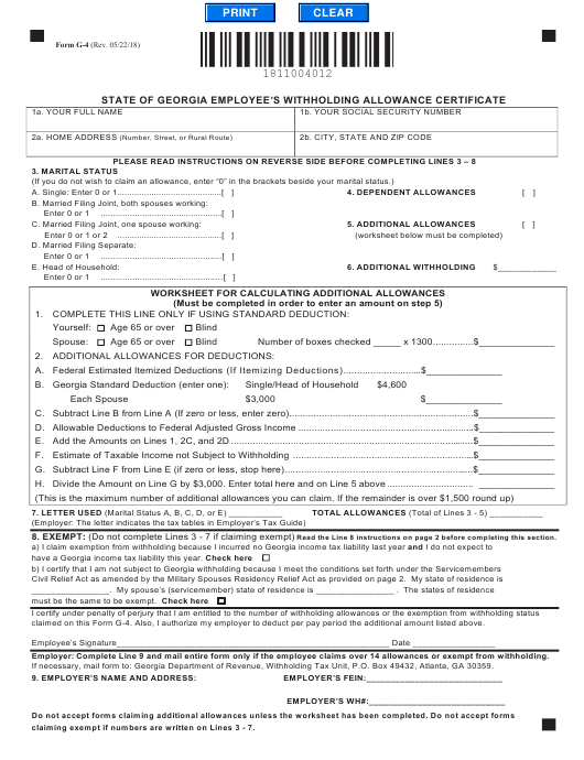 Georgia State Employee Withholding Form 2023 - Employeeform.net