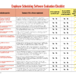 Software Evaluation Matrix Employee Scheduling Software Evaluation