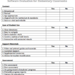 Teacher Tech Thoughts Software Evaluation Form